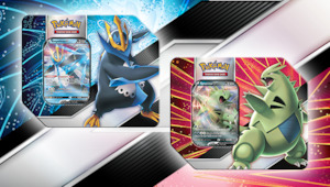 V Strikers Cards Tins (Empoleon V and Tyranitar V) POKEMON TCG