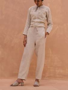 Products: LINEN PINTUCK PANTS | NATURAL