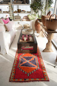 Rugs: TURKISH RUG | PINK ORANGE BLUE