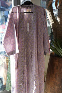 All: COTTON BLOCK PRINT KIMONO | LILAC