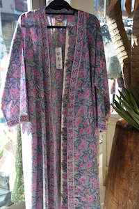 All: COTTON BLOCK PRINT KIMONO | TWILIGHT BLOOM