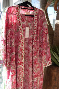 COTTON BLOCK PRINT KIMONO | POMEGRANATE BLOOM