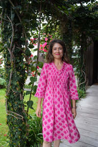 SIENNA MID DRESS | FUCHSIA