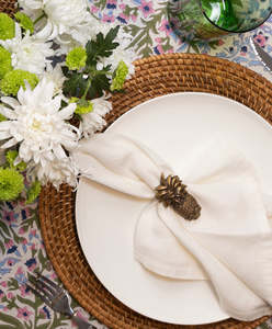 Tableware: BRASS NAPKIN RING | PINEAPPLE