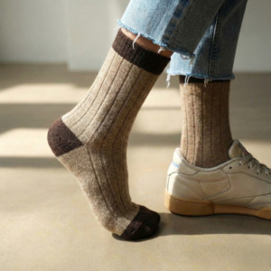 KLUE Merino Socks | Caramel & Brown