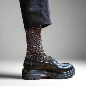 All: KLUE Lurex Socks | Leopard Brown