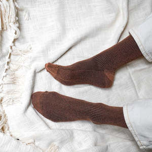 All: KLUE Lurex Socks | Camel Brown