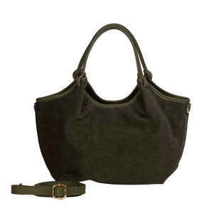 Bags Pouches Purses: HECTOR Suede Bag | Khaki Small