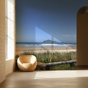 Products: Bare Island Waimarama Beach, Hawkes Bay, New Zealand, Wall Mural - Make Your Walls The Art by AT Home