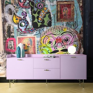 Products: SoHo Street Art Wall Mural New York City Graffiti Urban City Style Industrial Grime - Make Your Walls The Art by AT Home