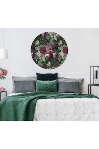 Wall Art: Circle Mural - Olive J'adore Roses