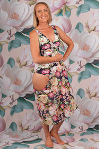 Scarves Hats: Cotton Wrap - Moonlit Blossoms