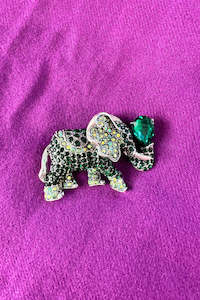 Necklaces: Elephant Jewel Brooch