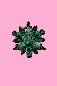 Brooches: Emerald Star Brooch