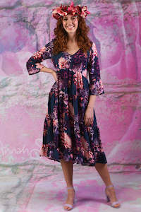 Floral Dresses: Magic Dress - Purple Dahlia | SALE