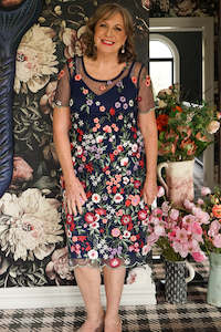 Lace Dresses: Austin Mandy Dress - Navy