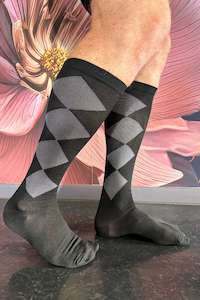 Unisex Compression Socks - Black Diamonds