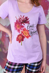 Beauty Is An Attitude Tee - Lilac - SALE
