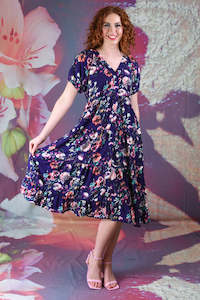 Magic Dresses: Corsica Magic Dress - Bouquet Indigo | SALE