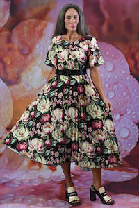 Mob Mog Luxe Collection: Harlem Dress - Moonlit Blossoms | SALE