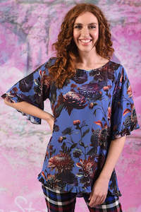99 And Under Sale: Rica Molly Top - Navy Love Birds | SALE