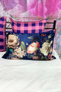 Homewares: Pillow Slip - Navy Floral Array