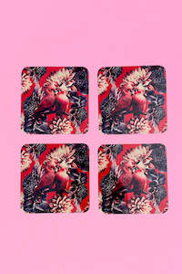 Sale Accessories: AS Square Coaster - Set of 4 - Love Birds | SALE