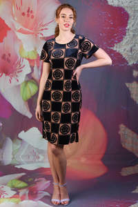 Velvet Collection: Austin Burnout Dress - Cream