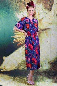 New Season Autumn Winter 23 Collection: Gina Rose Dress - Navy | SALE