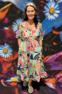 Cotton Dresses: Corsica Molly Dress - Petal Patch