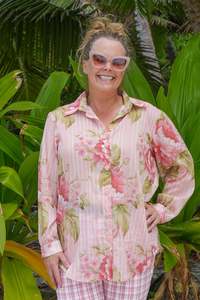 Curve Collection: Elsie Lily Shirt - Spring Blush