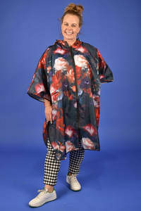 Umbrellas: AS Rain Poncho - Navy Petal Chorus