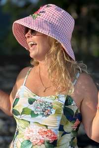 Scarves Hats: Izzy Bucket Hat - Pink Gingham | IMPERFECT