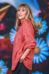 Cardis Jumpers: Charlotte Bambi Sweater - Cherry Dream