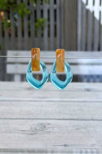Necklaces: Twiggy Hoops - Blue