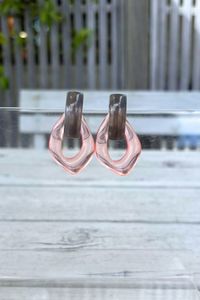 Necklaces: Twiggy Hoops - Pink