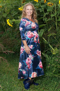 Velvet Collection: Veronica Jude Velvet Dress - Static Florals