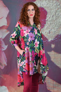 Cotton Dresses: Harper Rae Dress - Tropical - SALE