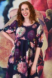 Cotton Dresses: Sienna Dress - Purple Field | SALE