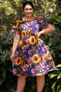 Cotton Dresses: Saski Glory Dress - Sunflowers - SALE
