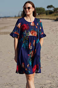 Cotton Dresses: Mauzy Dress - Navy Rosie Days | SALE