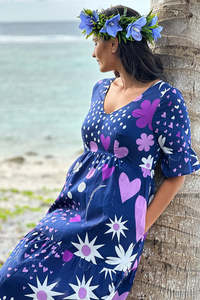 Cotton Dresses: Magic Ella Dress - Navy - SALE