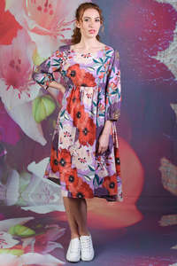 Cotton Dresses: Scarlett Rose Dress - Lilac - SALE