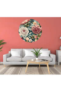 Wall Art: Circle Mural - Spring Serenade