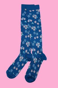 AS Compression Sock - Light Sapphire Floral