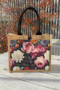 Bags Luggage: Midnight Waltz Mini Jute Bag