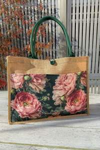 Bags Luggage: Jute Bag - Whispering Petals
