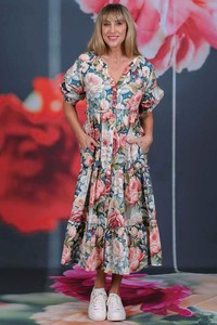 Cotton Dresses: Jasmine Bloom Dress - Spring Serenade
