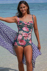 Curve Collection: Gracie One-Piece Bather - Whispering Petals
