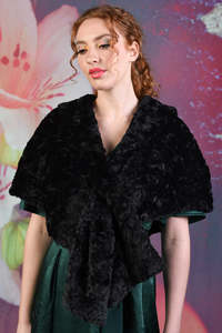 Bridal Party Dresses: Don't Cross Me Cape - Black